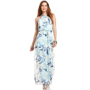 VINCE CAMUTO Sleeveless Abstract-Print Maxi Dress